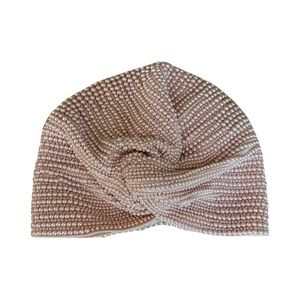 Mary Jane Claverol soft pink pearl turban NWT